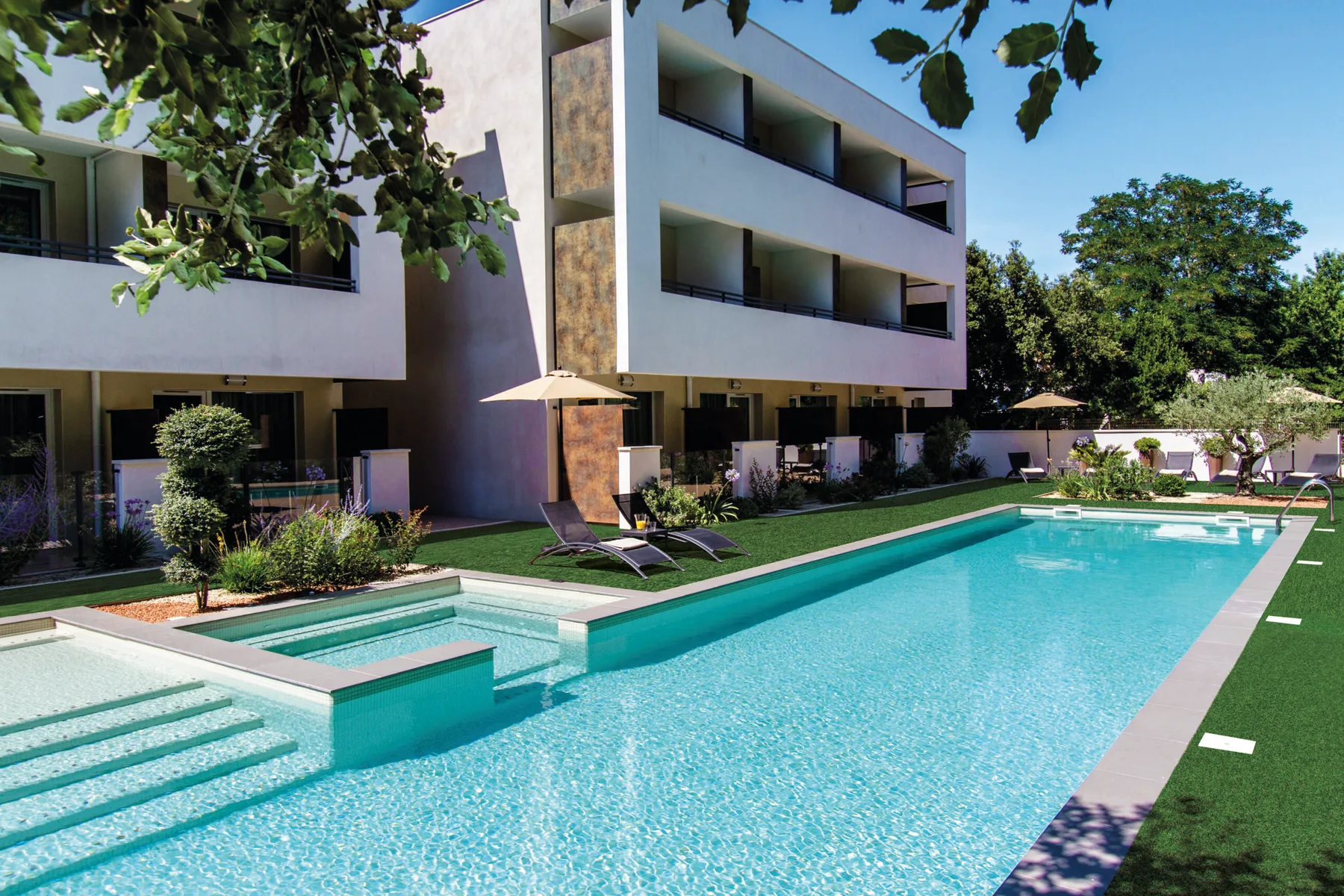 Pool and exterior facade
