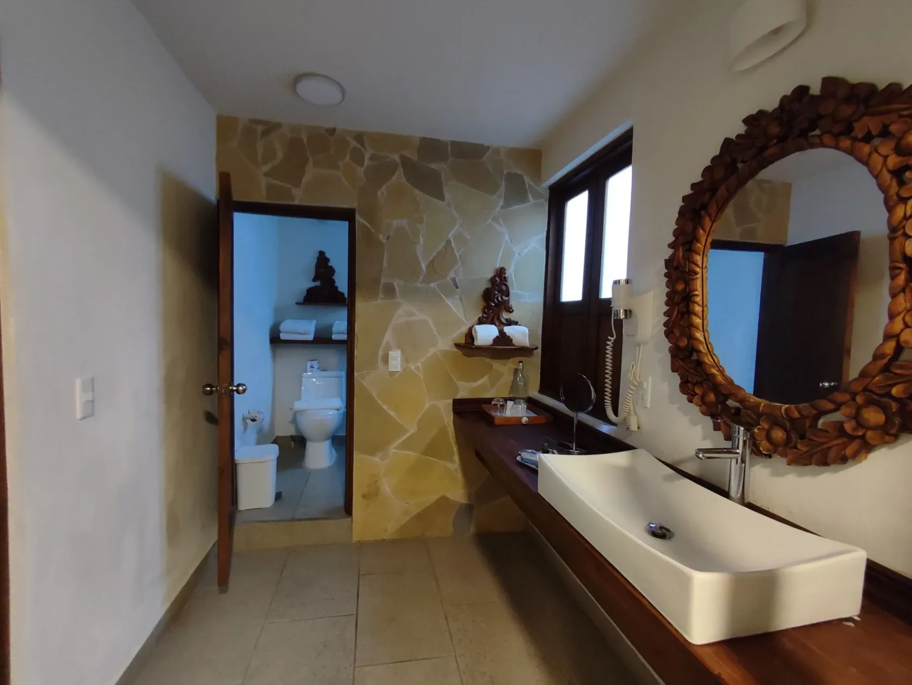 Family apartment bathroom area