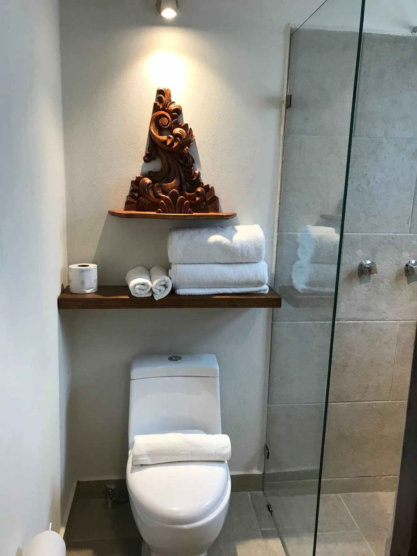 Family apartment bath and shower