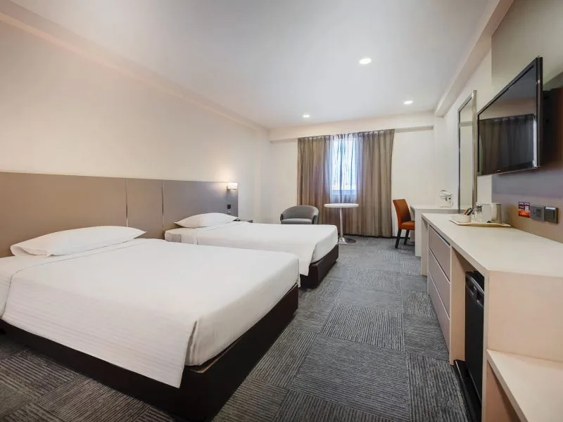 Habitación deluxe con dos camas individuales.