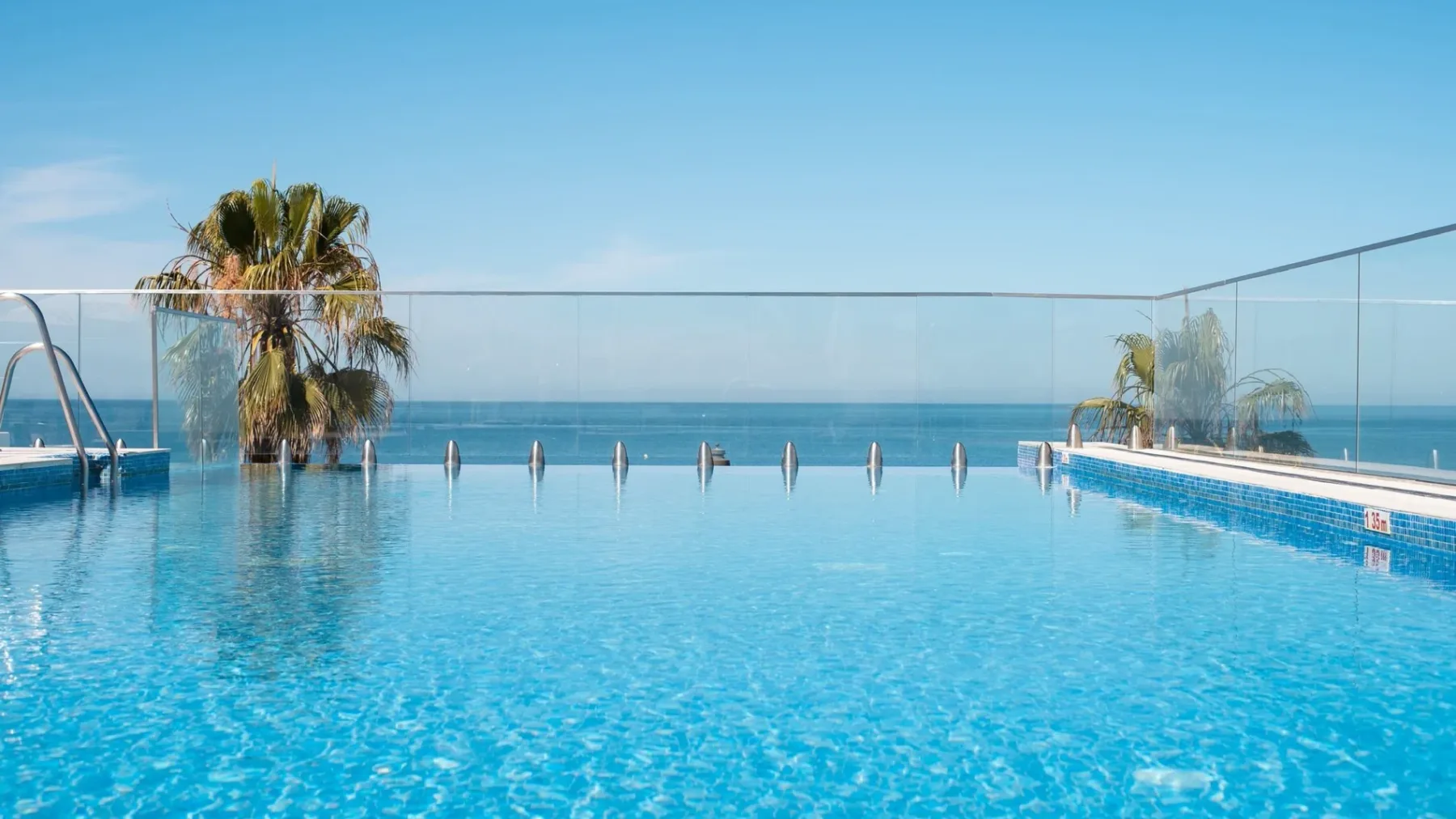 Infinity pool overlooking the sea.