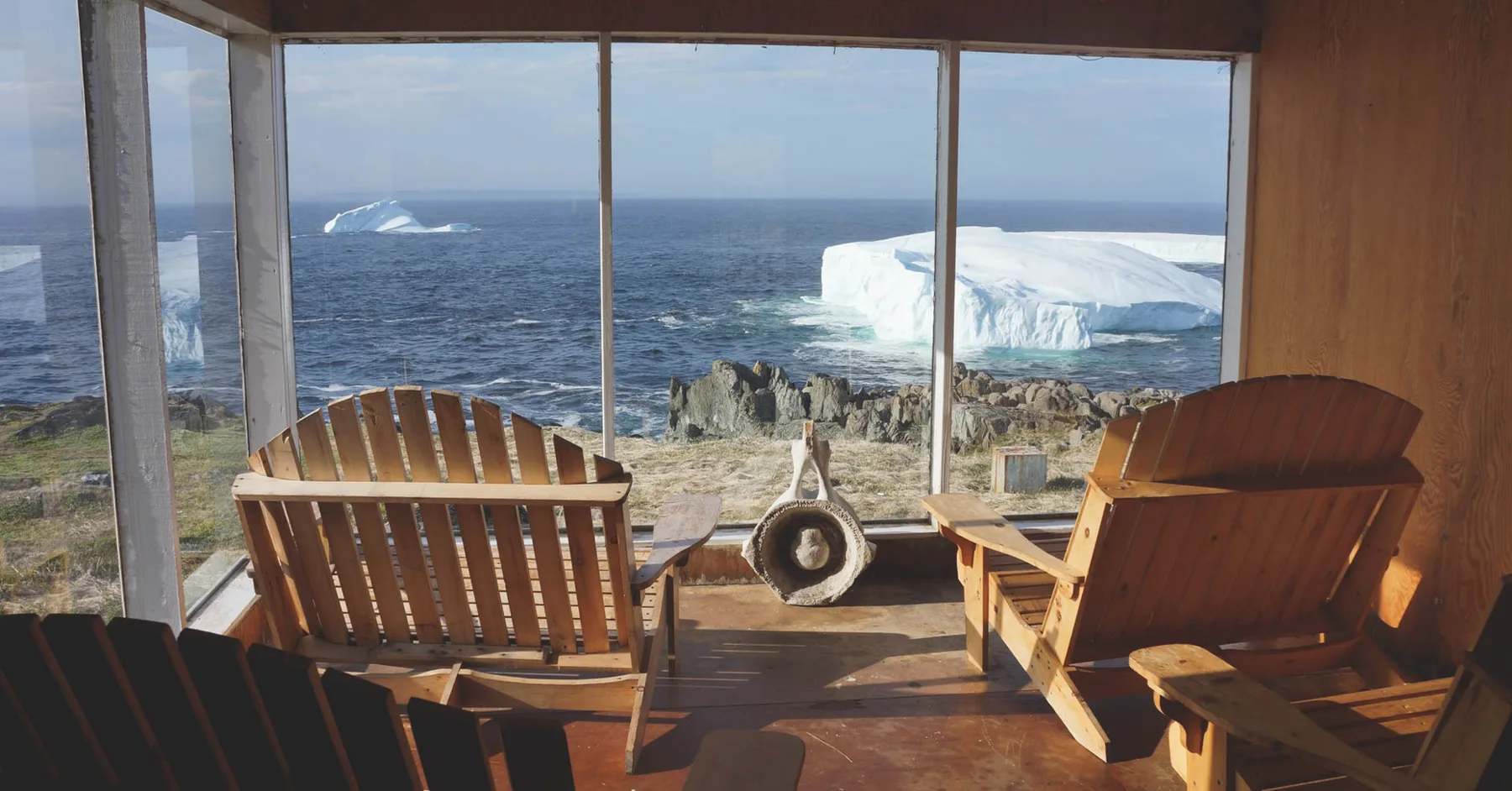 Quirpon Lighthouse Inn and the surrounding island landscape
