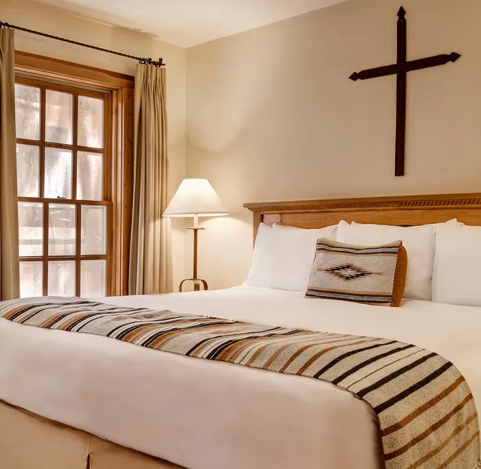 King guest room at Hotel Chimayó