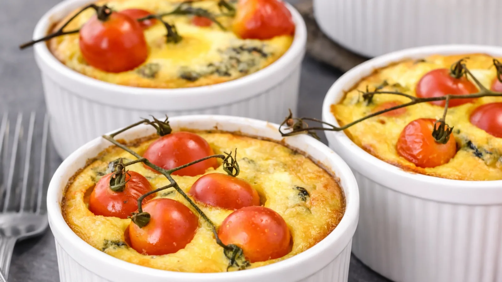 Quiche sin masa, un plato de desayuno preparado a medida que varía