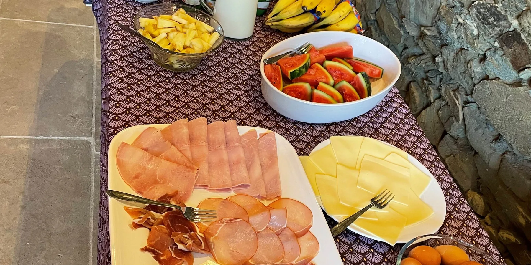 Desayuno con productos locales