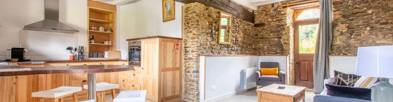 Sala de estar de la casa rural Gala