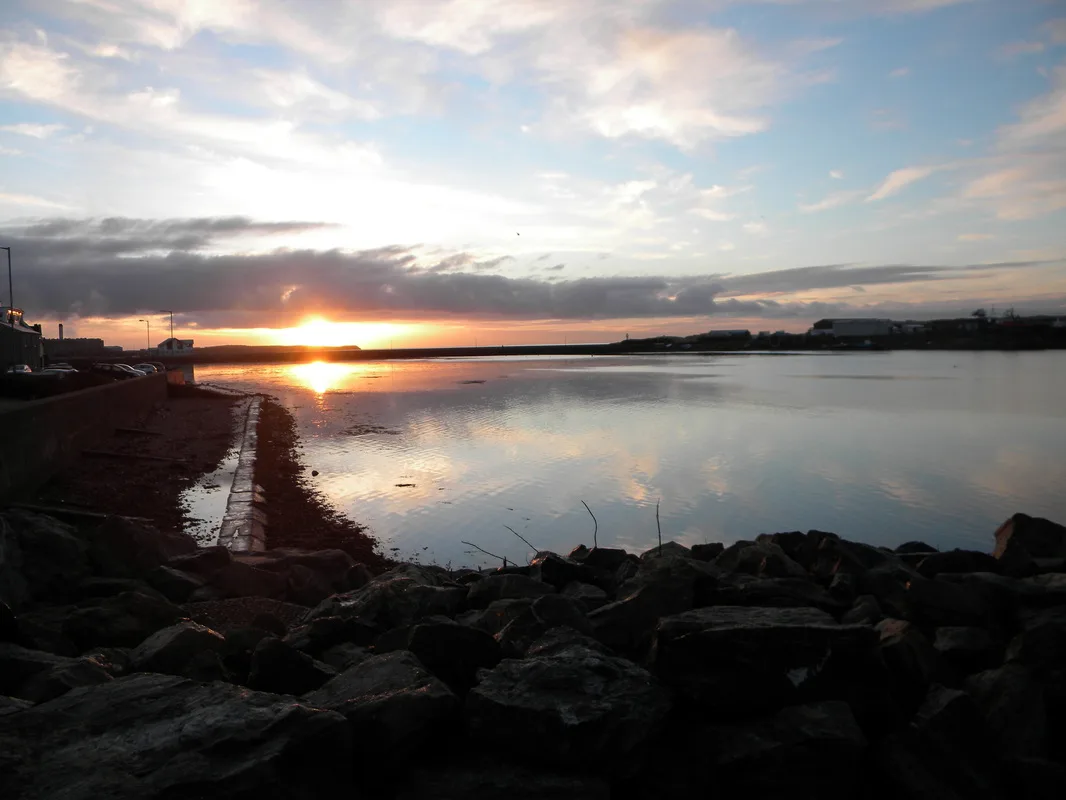 Sunrise outside the Guest House