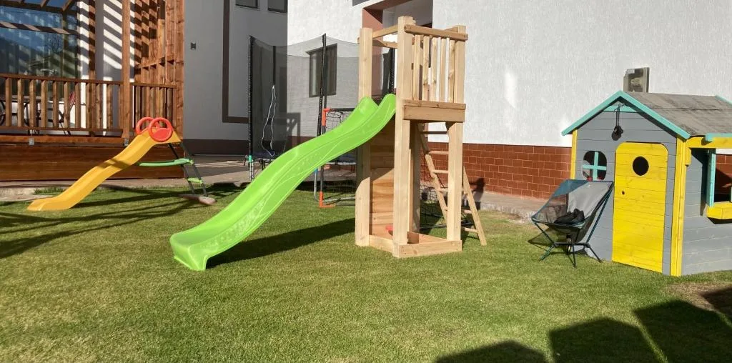 Children’s play area with slides