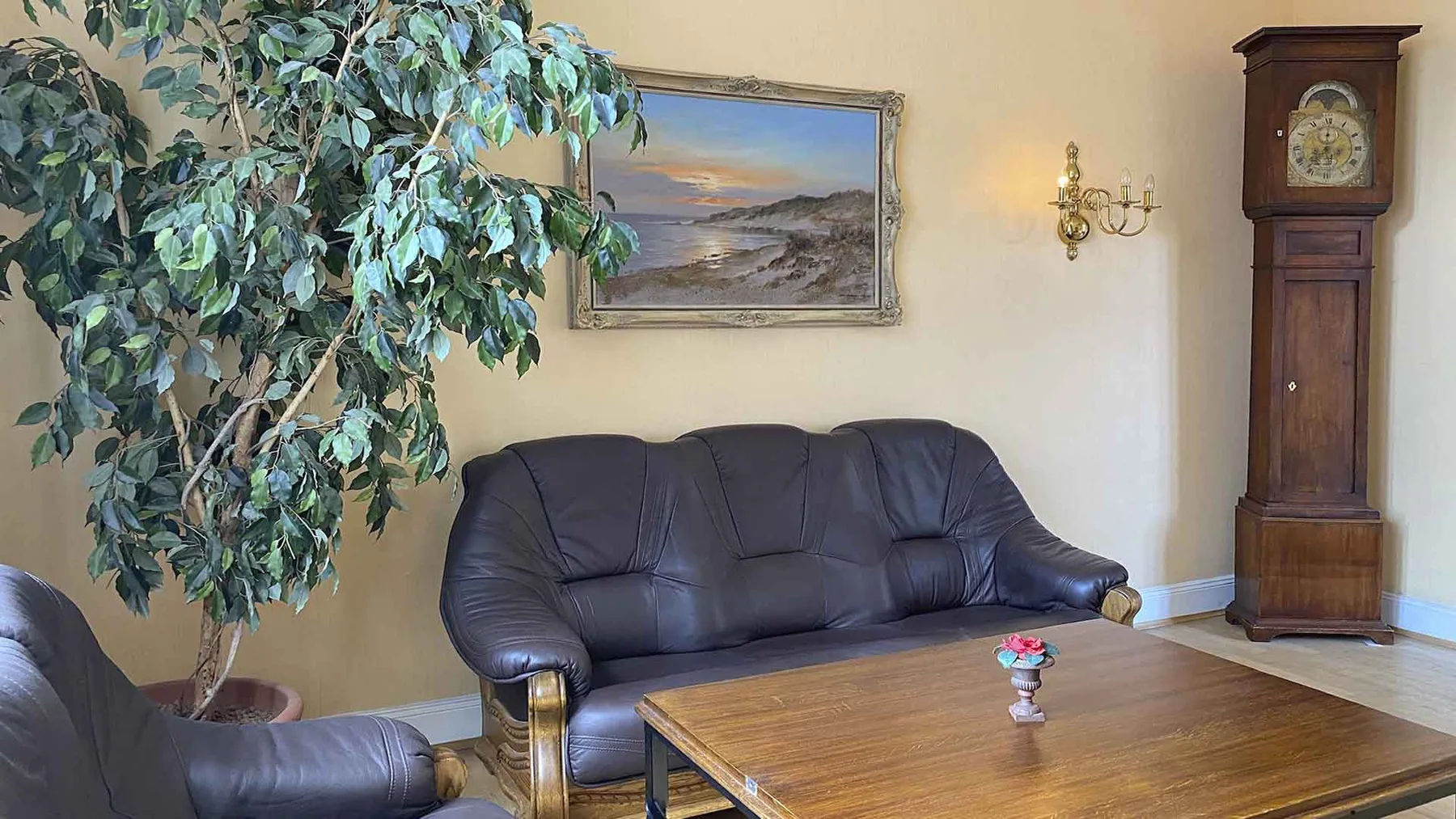 Seating area in the historic section