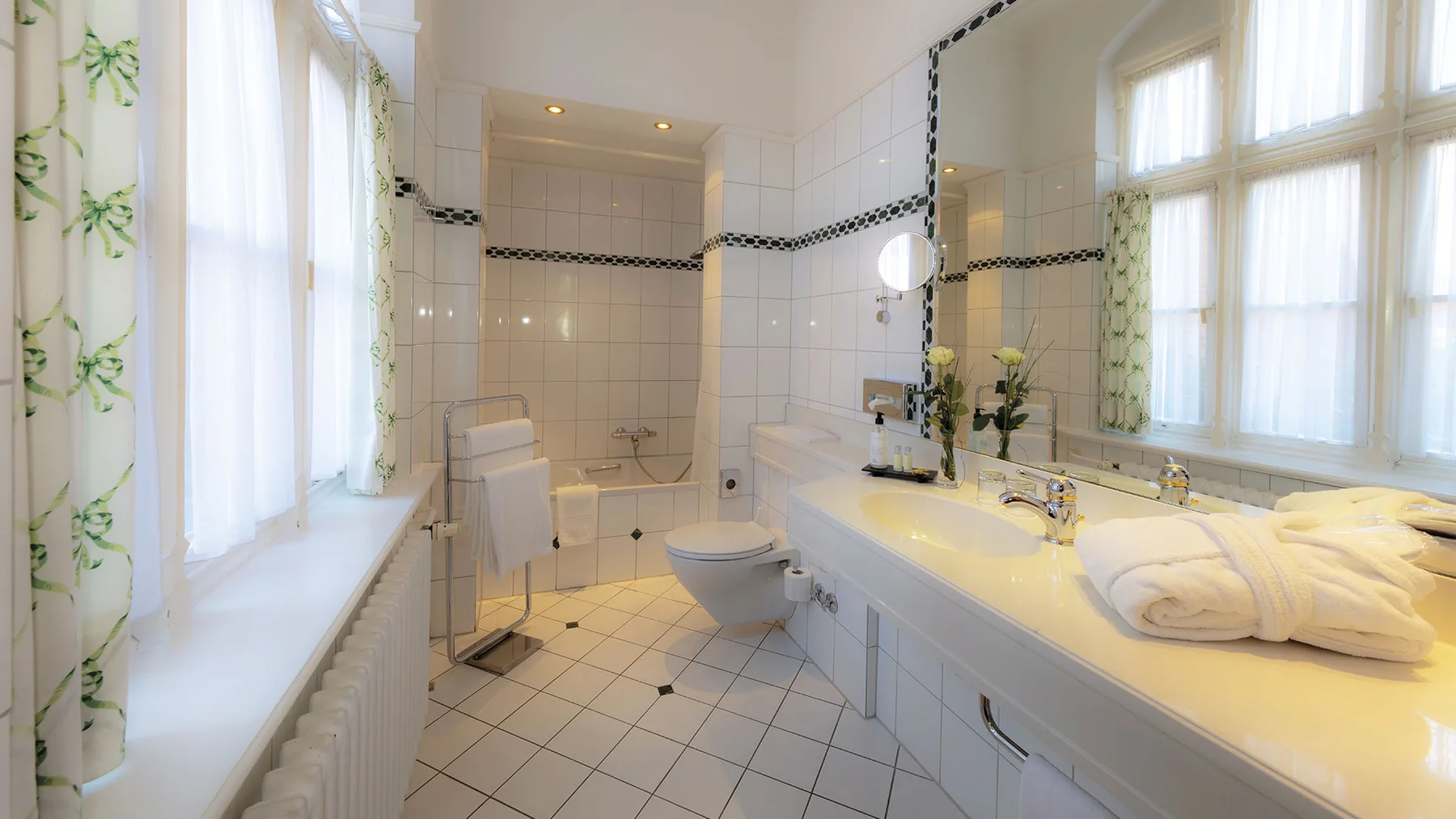 Hotel room bathroom