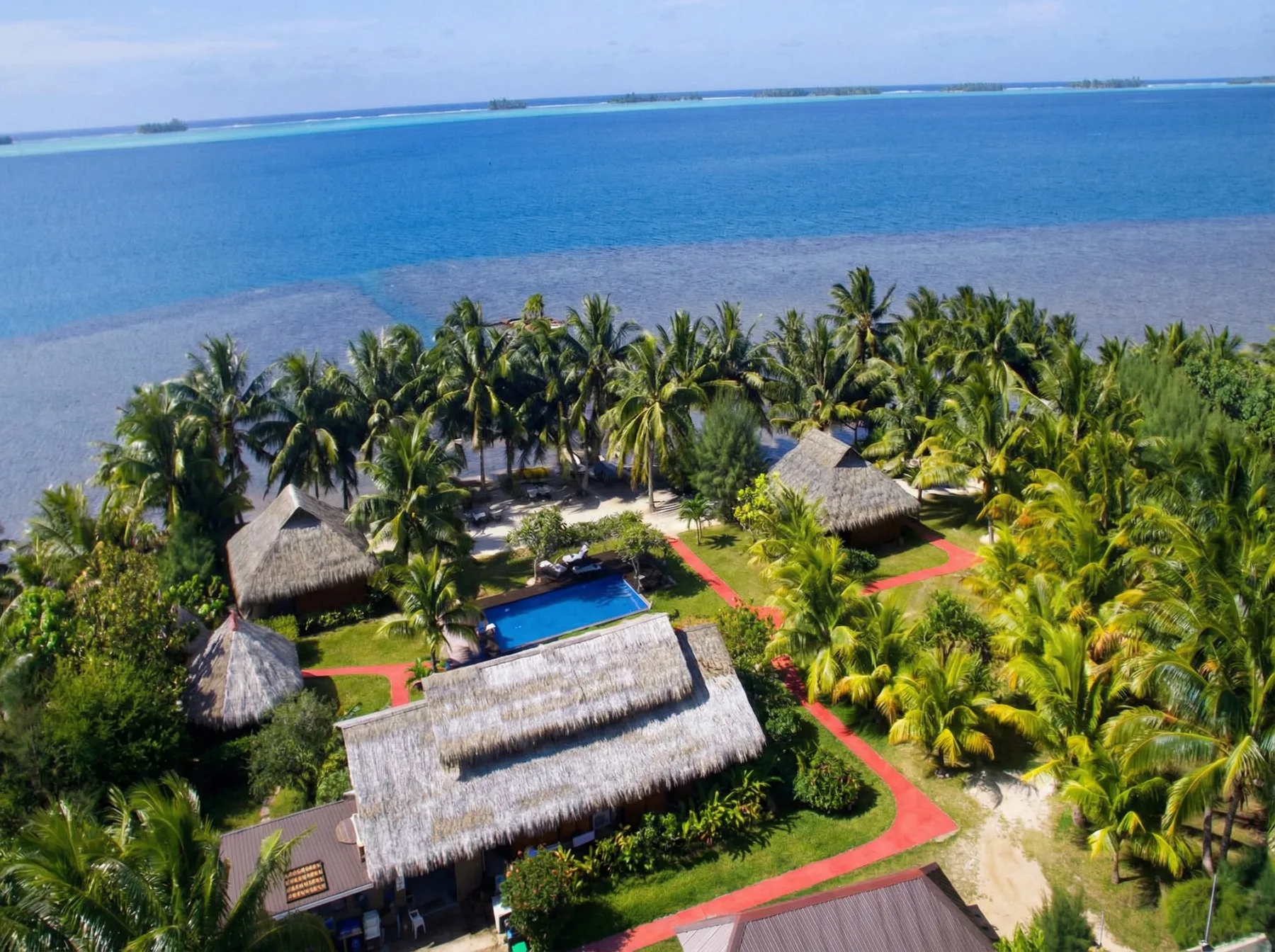 Aerial view of the lodge