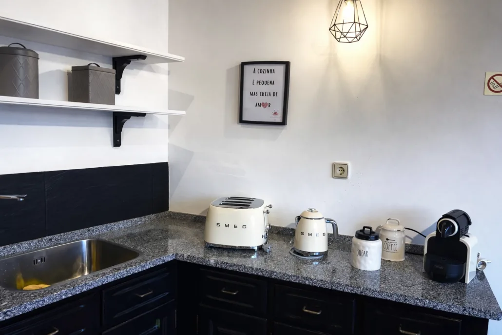 Kitchen counter with appliances