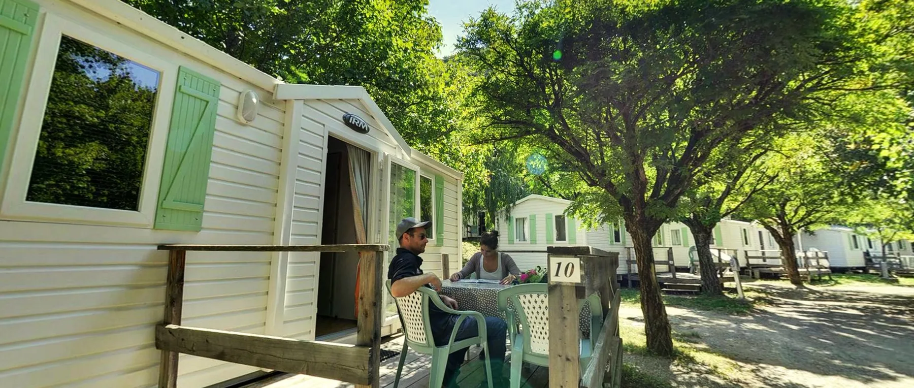 Casa móvil en el establecimiento