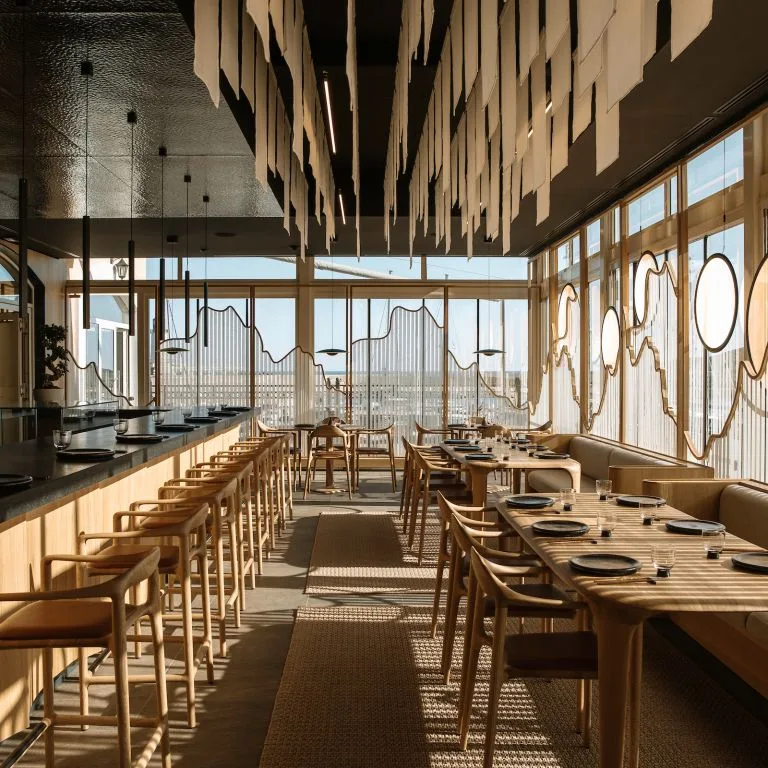 Hotel interior dining area