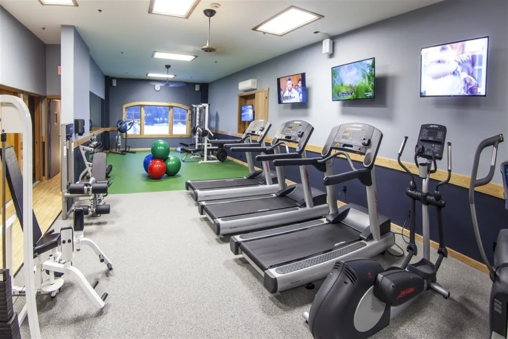 Fitness center with cardio and weight equipment