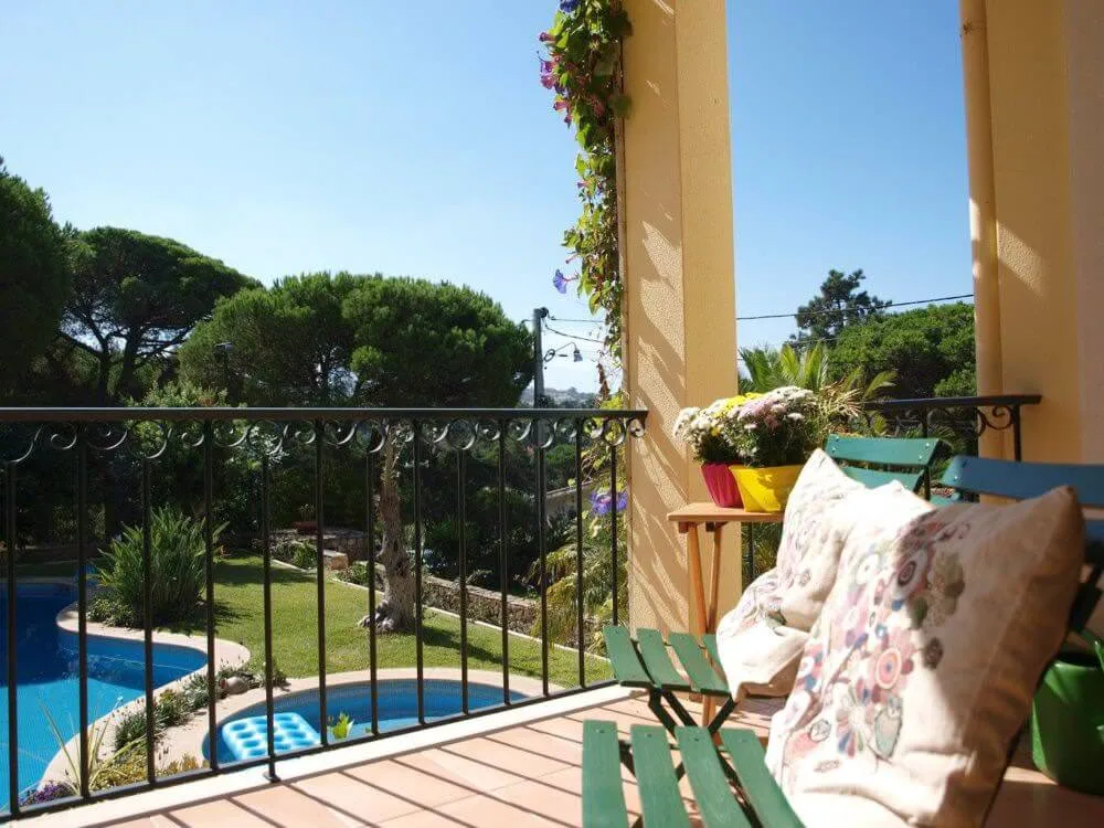 Balconies with views of the swimming pool