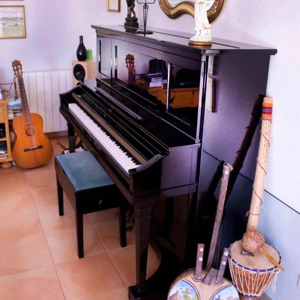 Piano in the living room