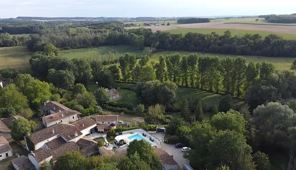Aerial view of the property