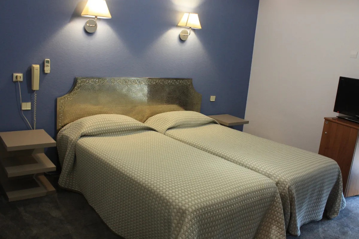 Standard room with shower and two beds