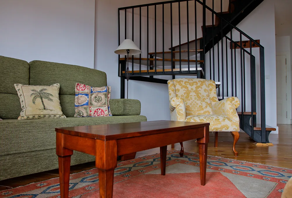 Lower level of a duplex room