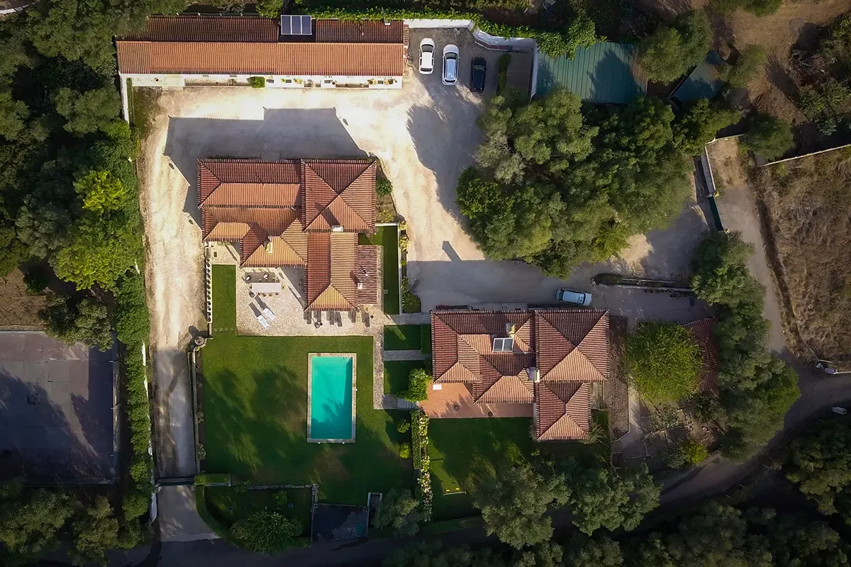 Vista aérea de la quinta