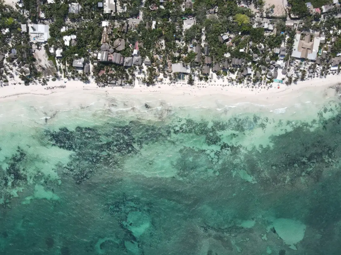 Ahau Tulum beach-zone setting