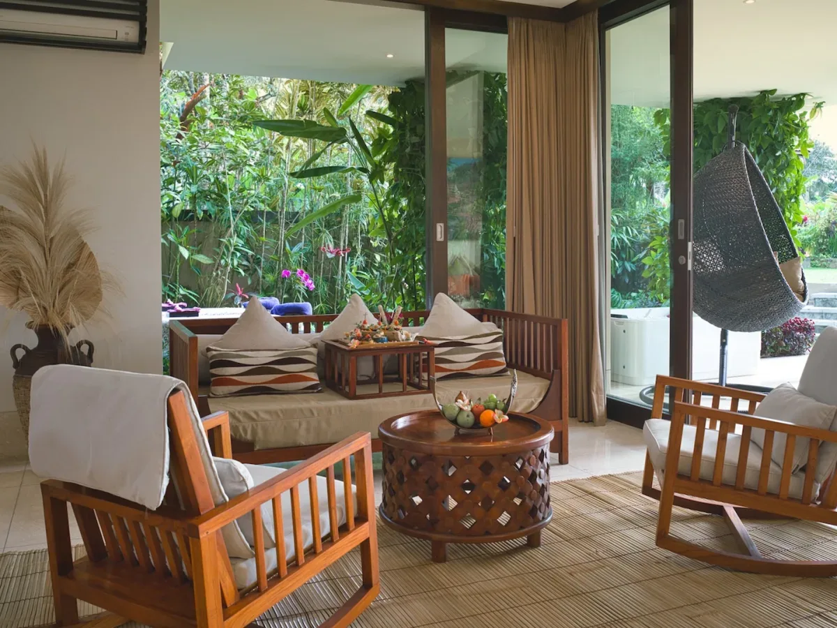 Presidential Royal Suite living area and garden terrace