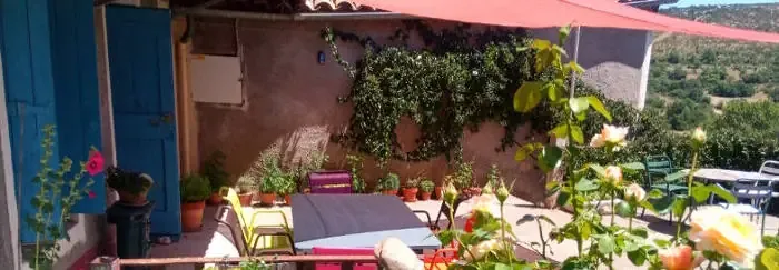Terrace at the guesthouse