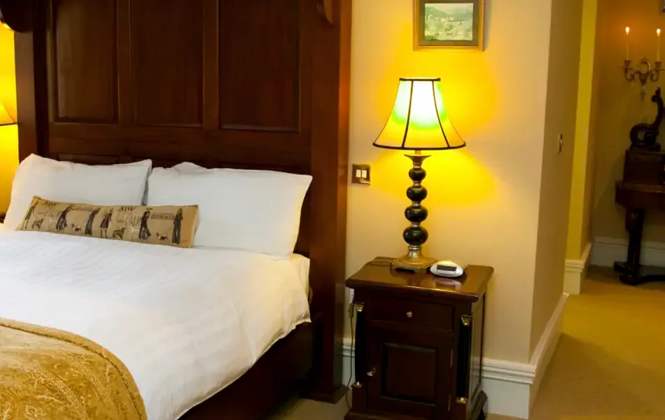 Castle room bedside setting
