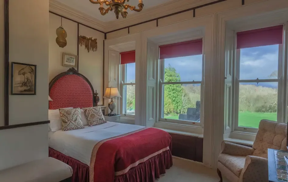 Castle suite with garden views