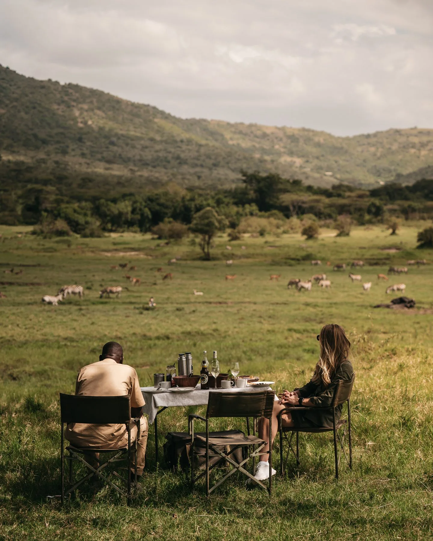 Desayuno en plena naturaleza con vistas a las llanuras del Mara