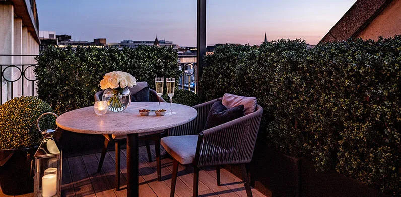 Suite Terrace al anochecer
