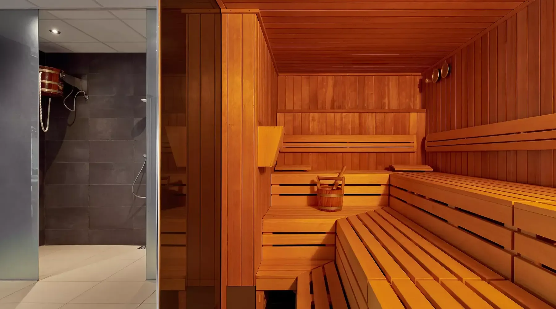 Sauna y ducha