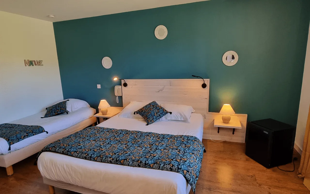 Superior room with double bed and single bed