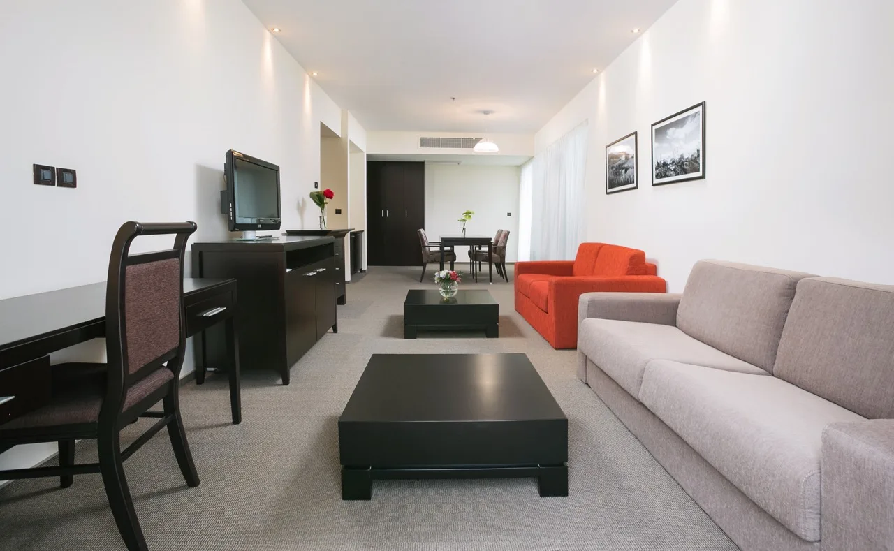 Zona de estar de la suite