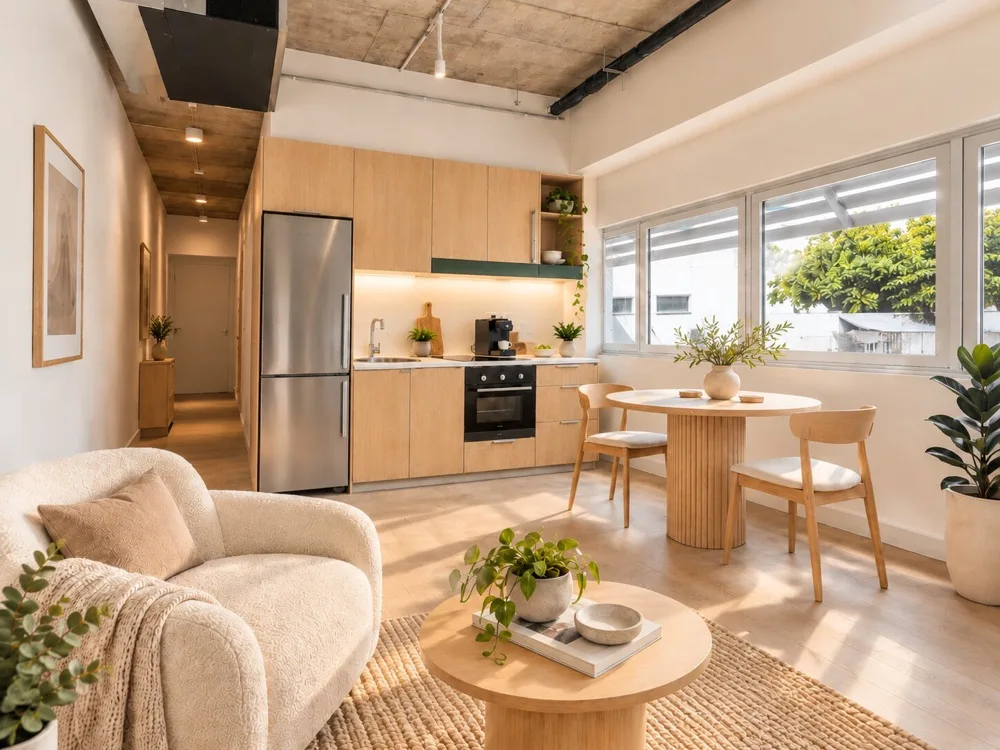 Sala de estar y cocina