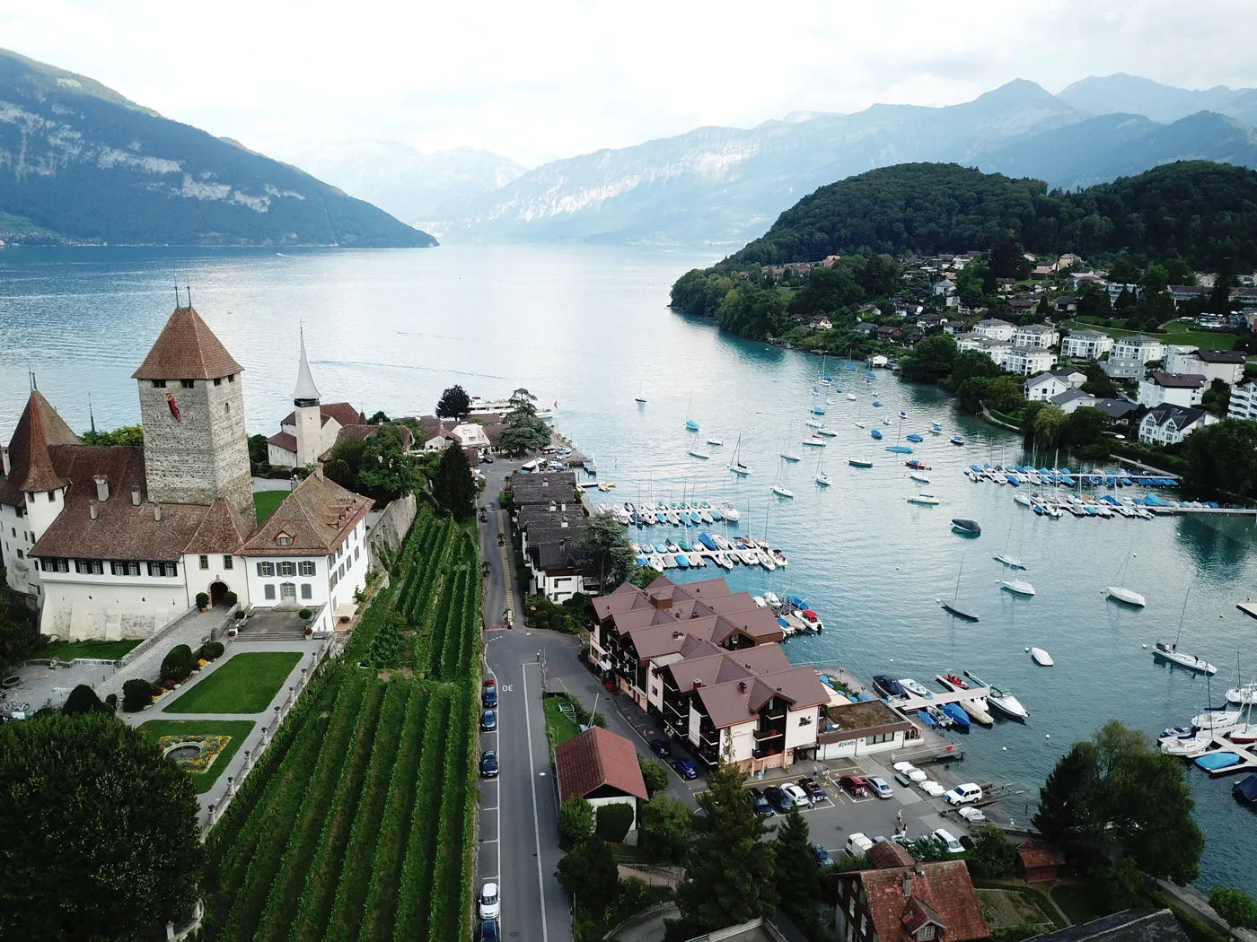 Aerial view of the hotel