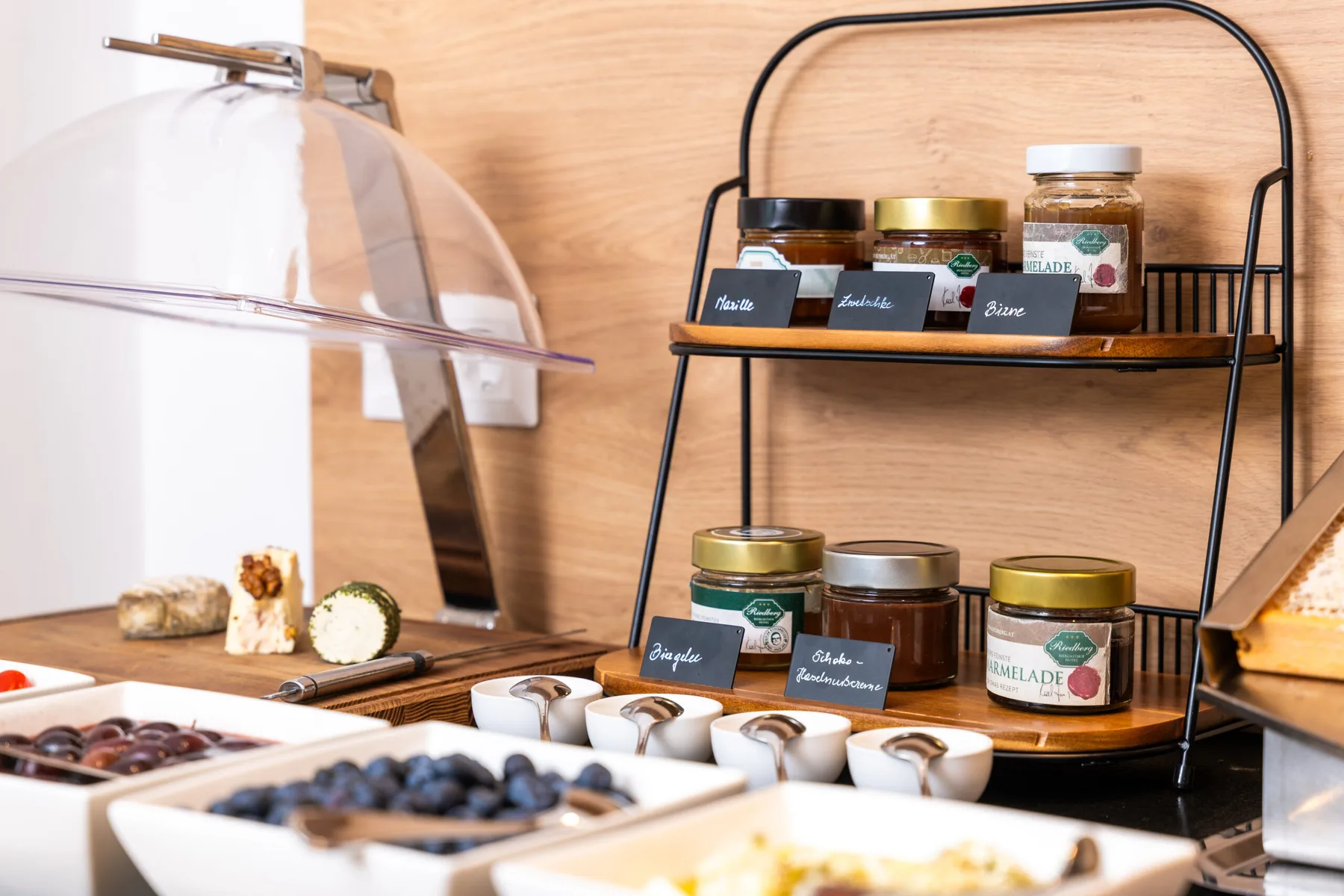 Homemade spreads at breakfast