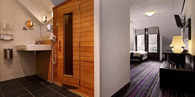 Room with infrared sauna