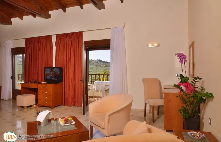 Zona de estar de la suite