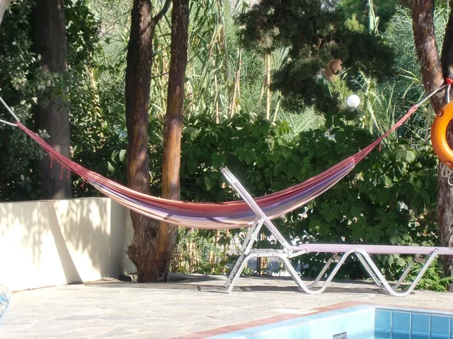 Piscina y jardín