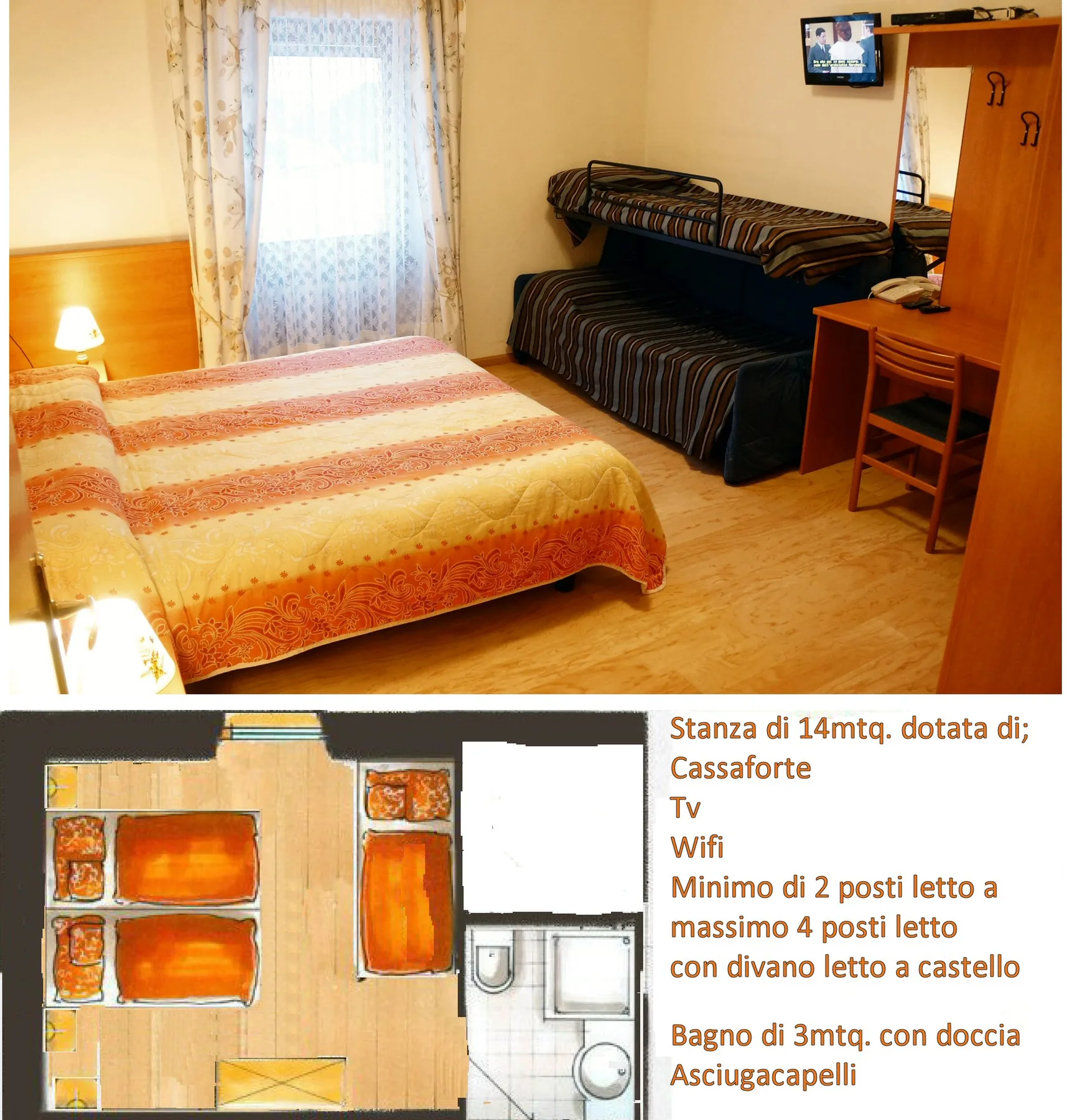 Family room with bunk sofa bed