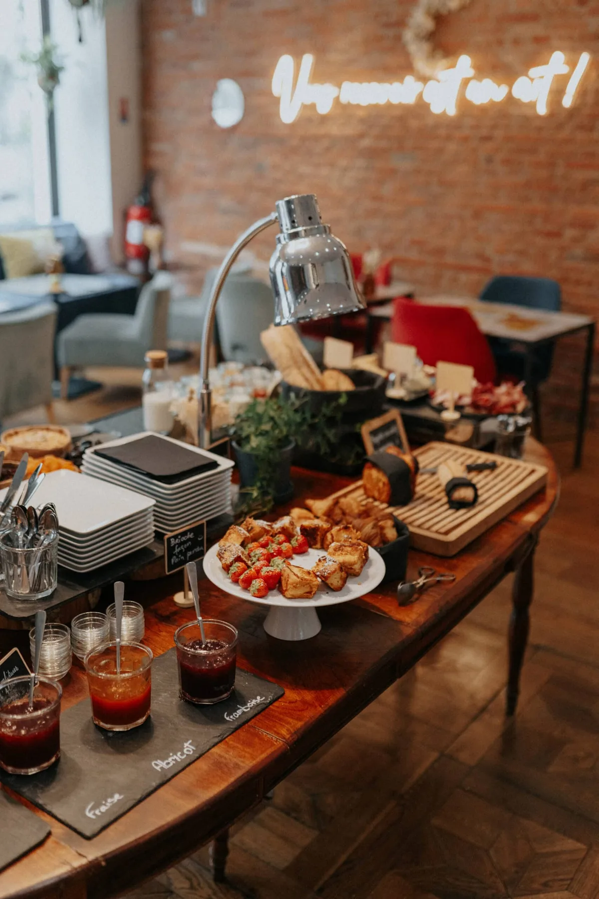 Hotel breakfast buffet