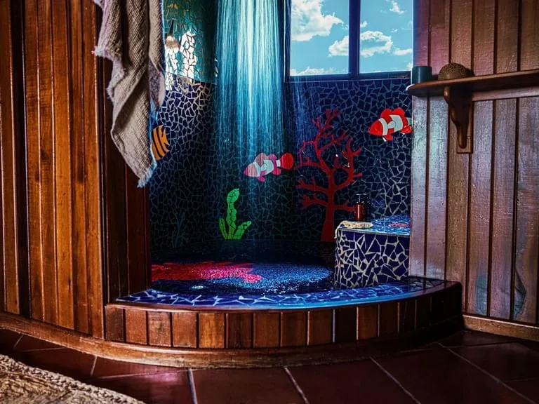 Shower area in The Suites at Paradise Ridge
