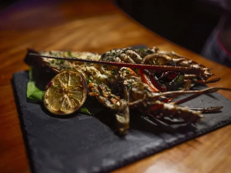 Grilled lobster at a fish fry