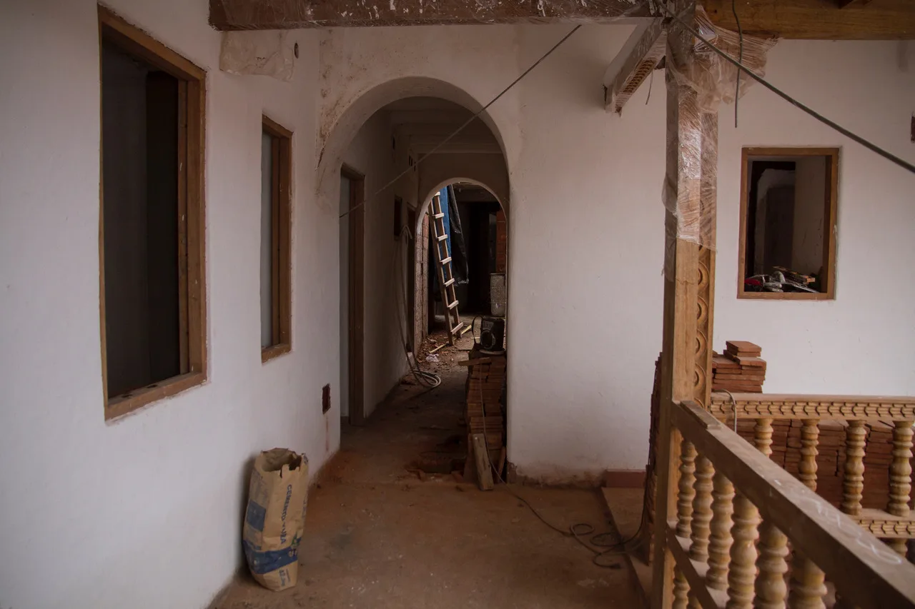 Restauración del patio colonial de Antigua Casona San Blas.