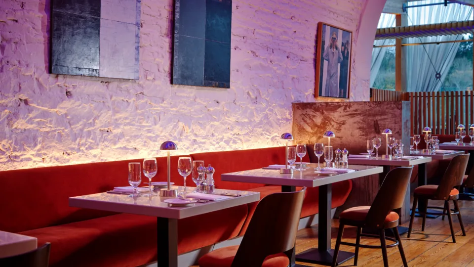 Interior del restaurante del hotel.