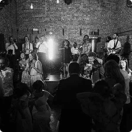 Recepción de boda con música en directo