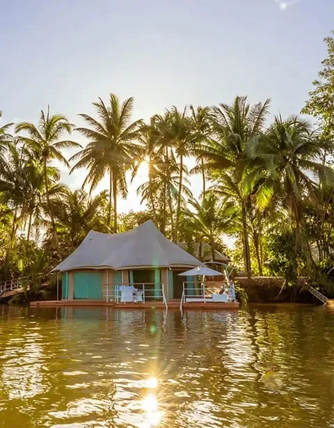 Riverside view of the retreat