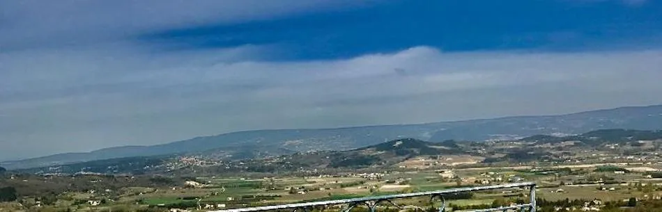 View of the Luberon from the hotel's terrace